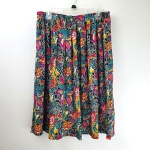 VTG paisley print pleated skirt